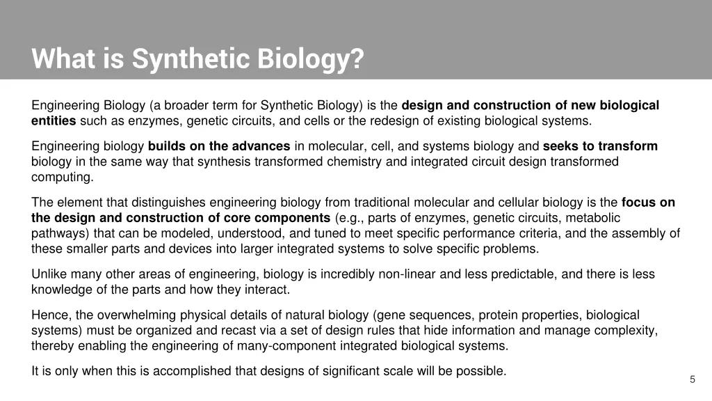 what is synthetic biology