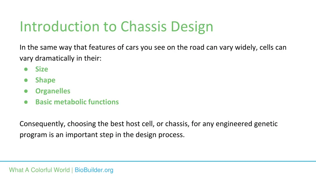 introduction to chassis design 1