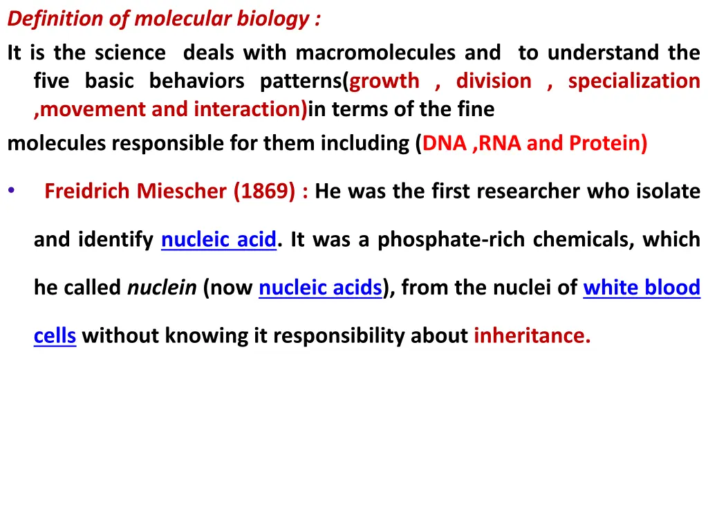 definition of molecular biology it is the science