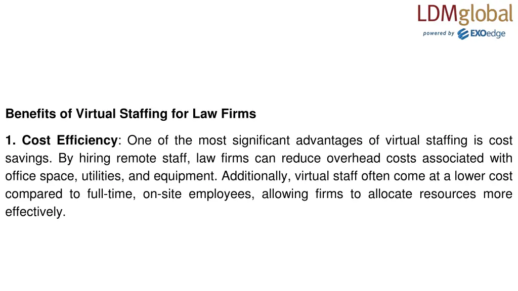 benefits of virtual staffing for law firms