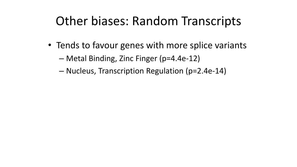other biases random transcripts