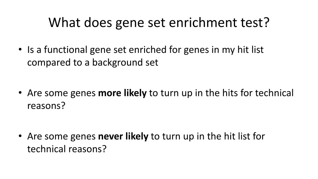 what does gene set enrichment test