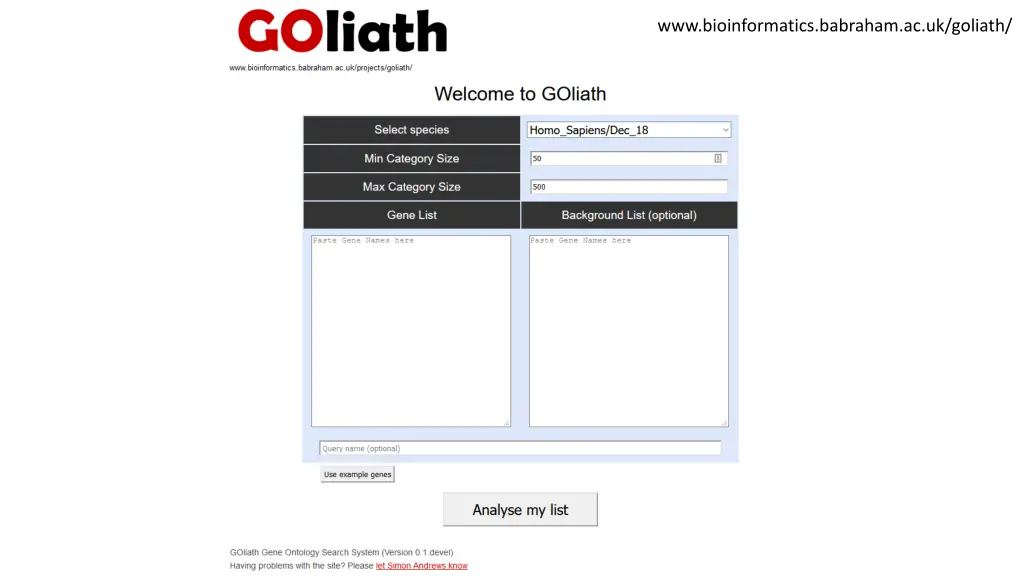 www bioinformatics babraham ac uk goliath