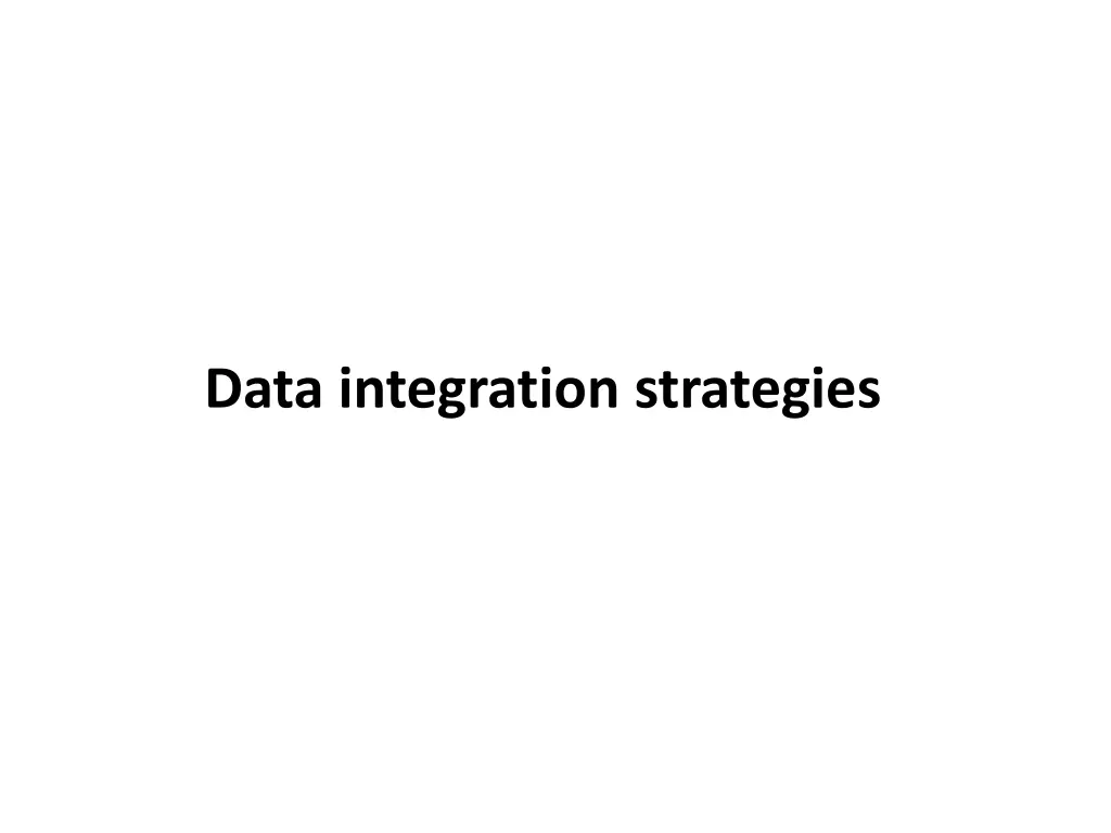 data integration strategies