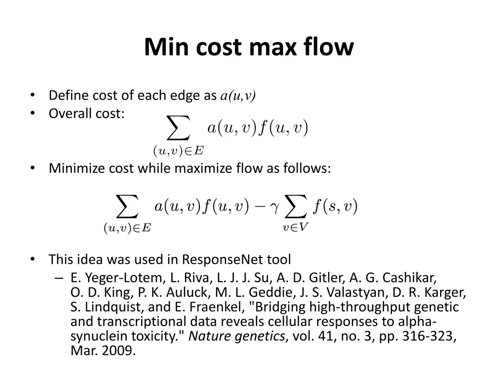 min cost max flow