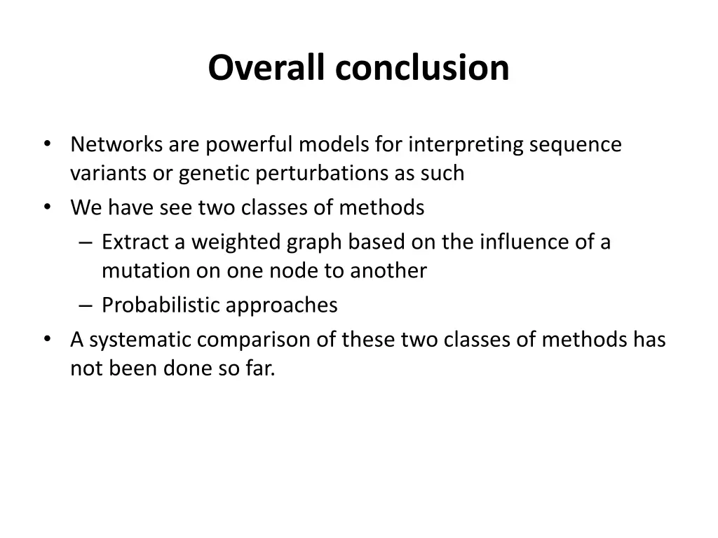 overall conclusion