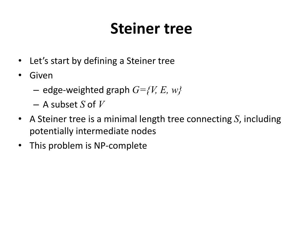 steiner tree