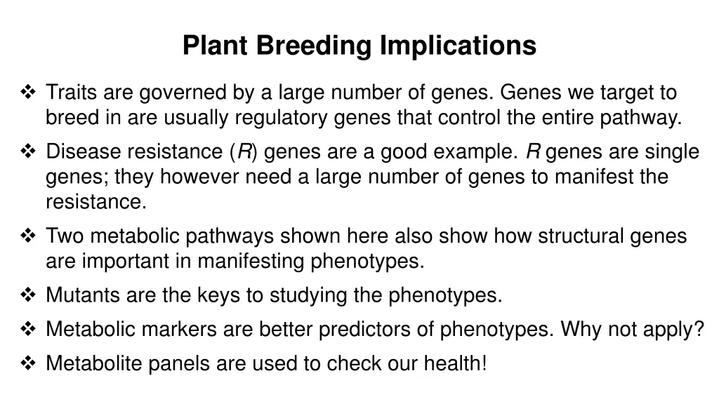 plant breeding implications