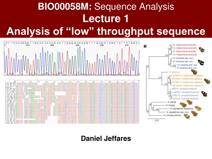 bio00058m sequence analysis lecture 1 analysis