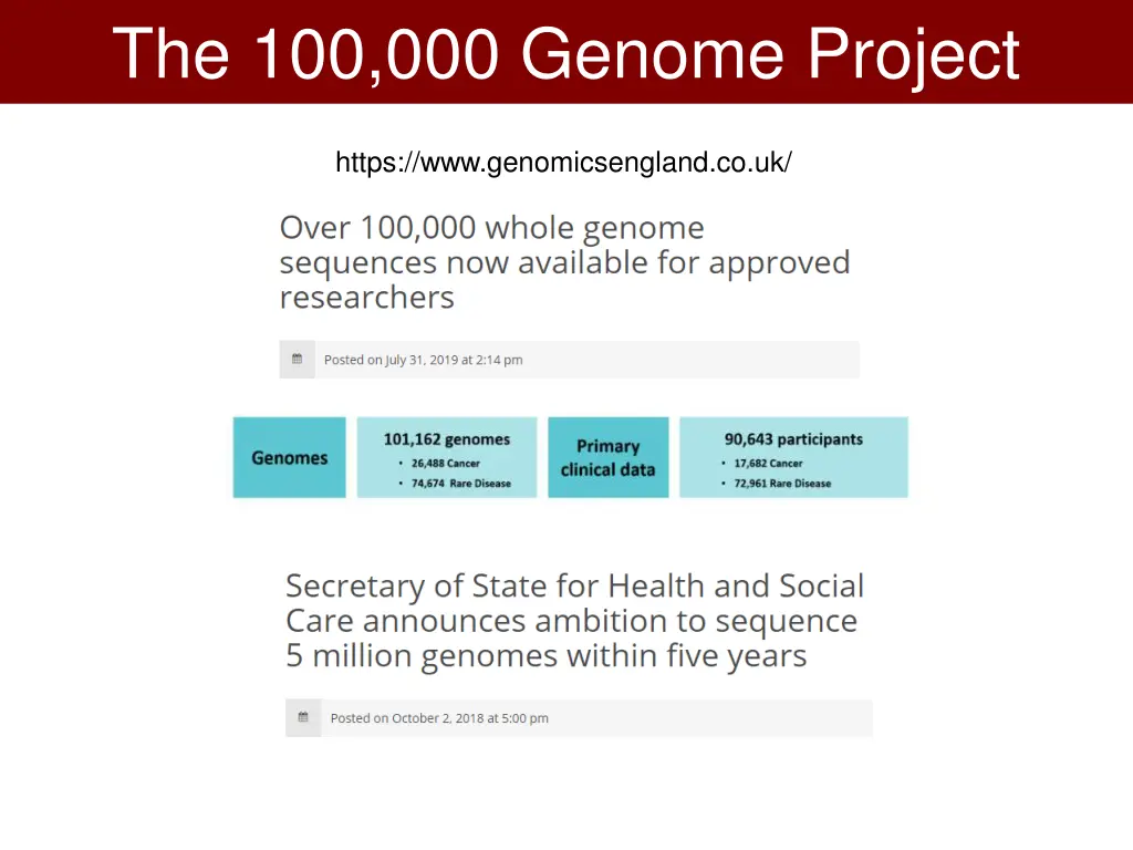 the 100 000 genome project