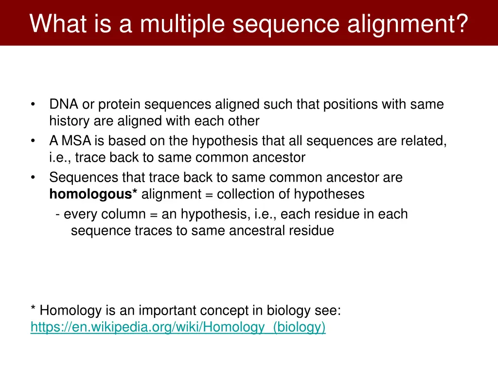 what is a multiple sequence alignment 1