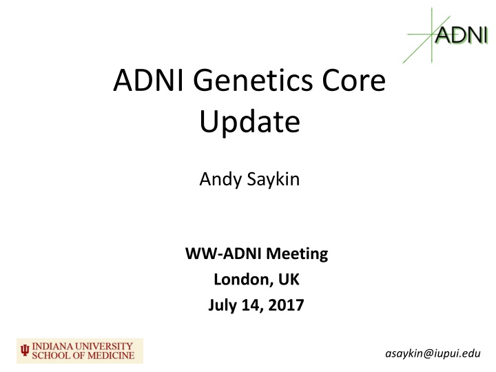 adni genetics core update