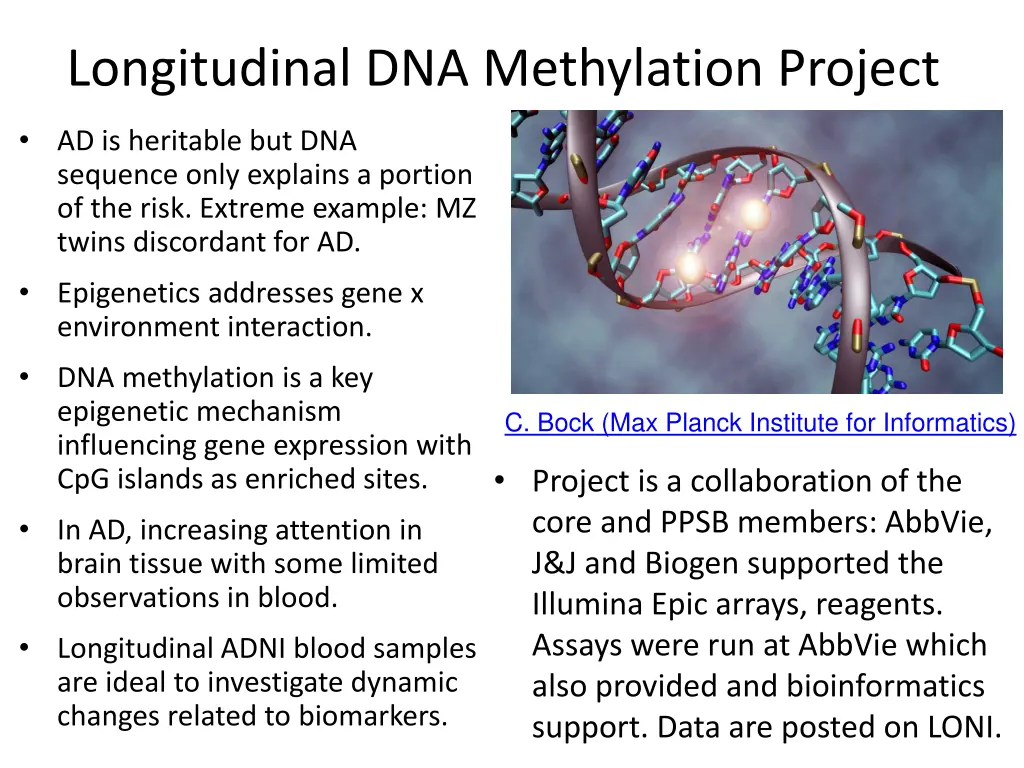 longitudinal dna methylation project