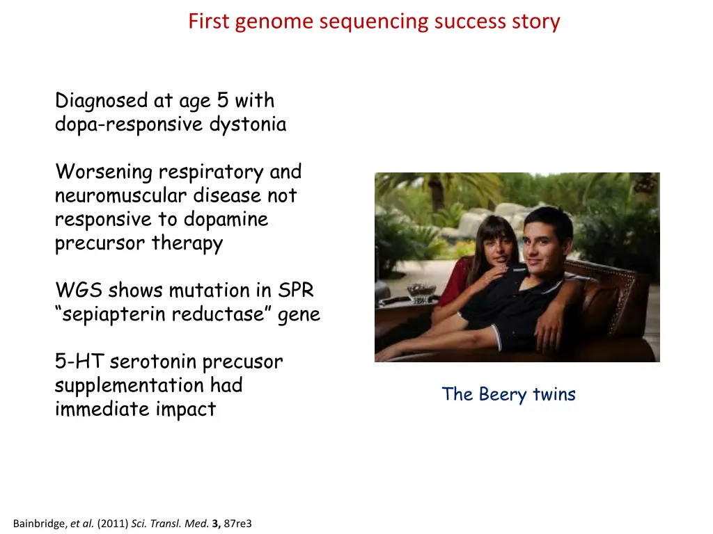 first genome sequencing success story