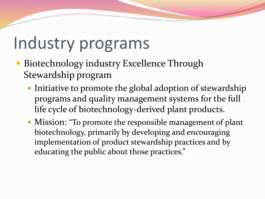 industry programs