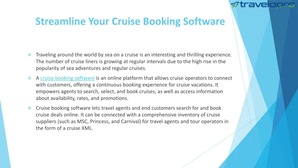 streamline your cruise booking software