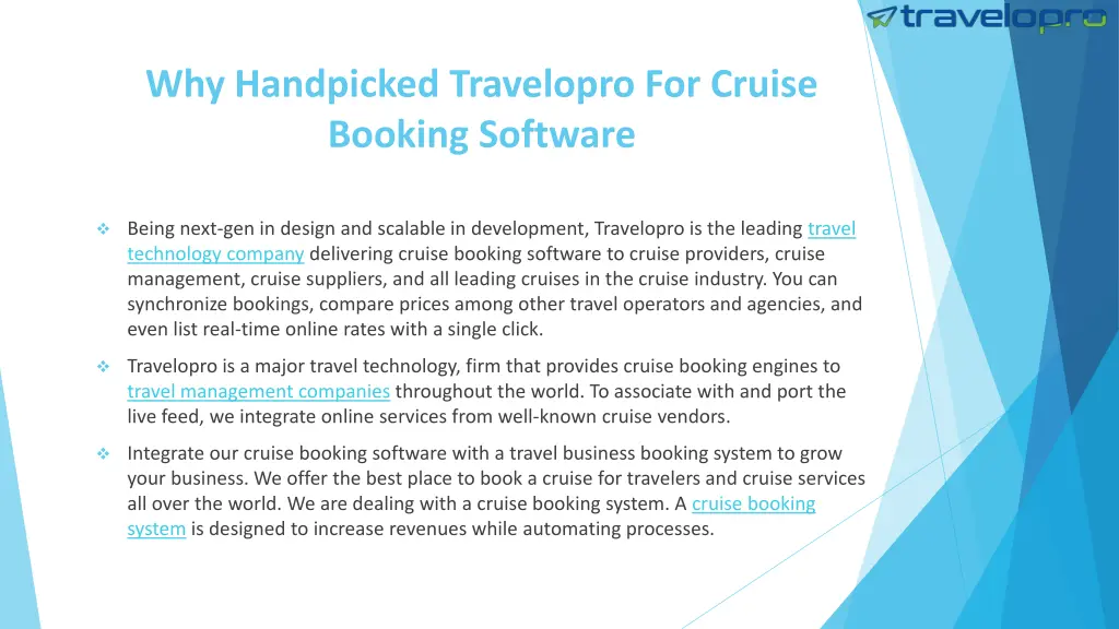 why handpicked travelopro for cruise booking