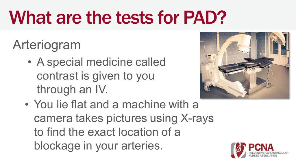what are the tests for pad