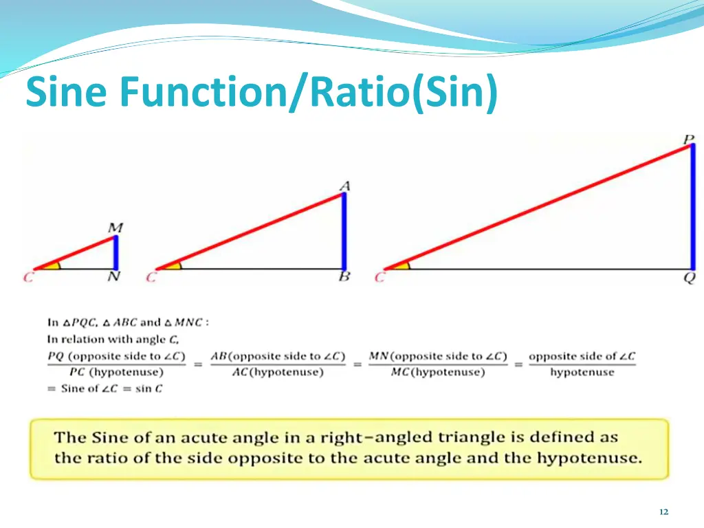 sine function ratio sin