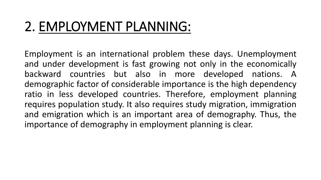 2 2 employment planning employment planning