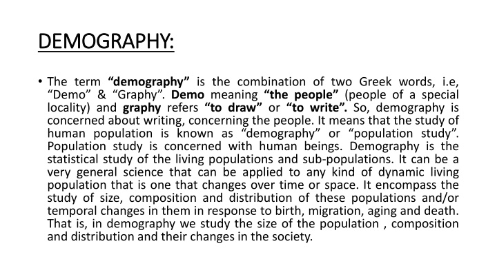 demography demography