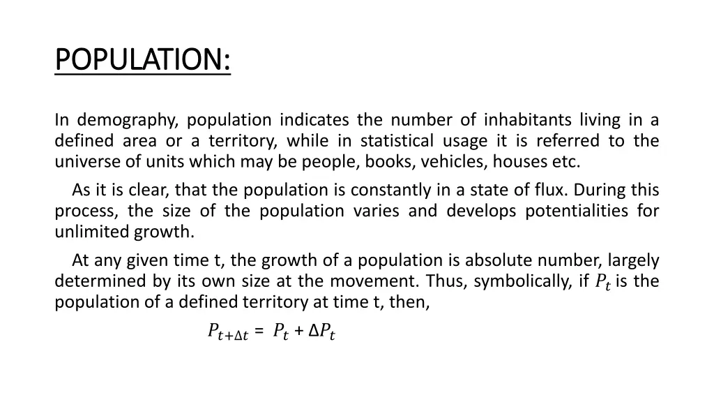 population population