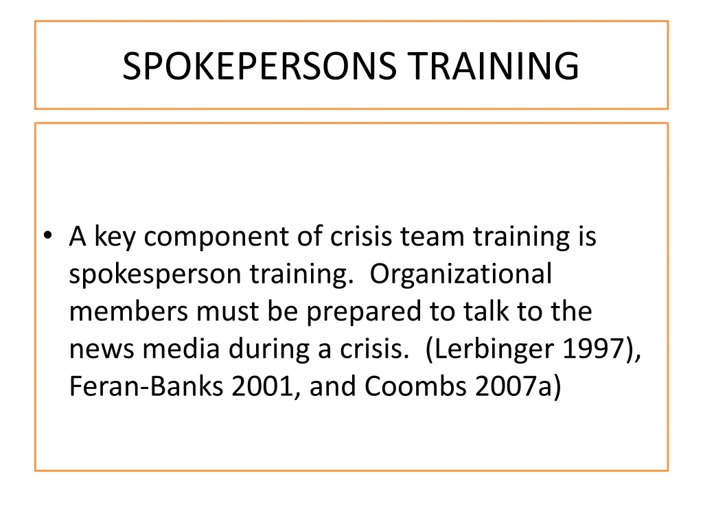 spokepersons training