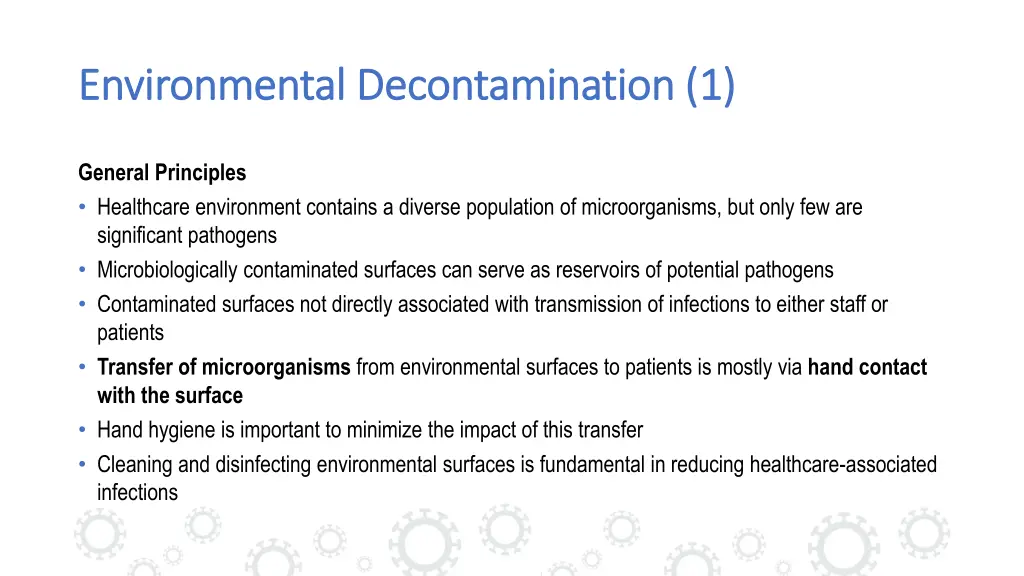 environmental decontamination 1 environmental