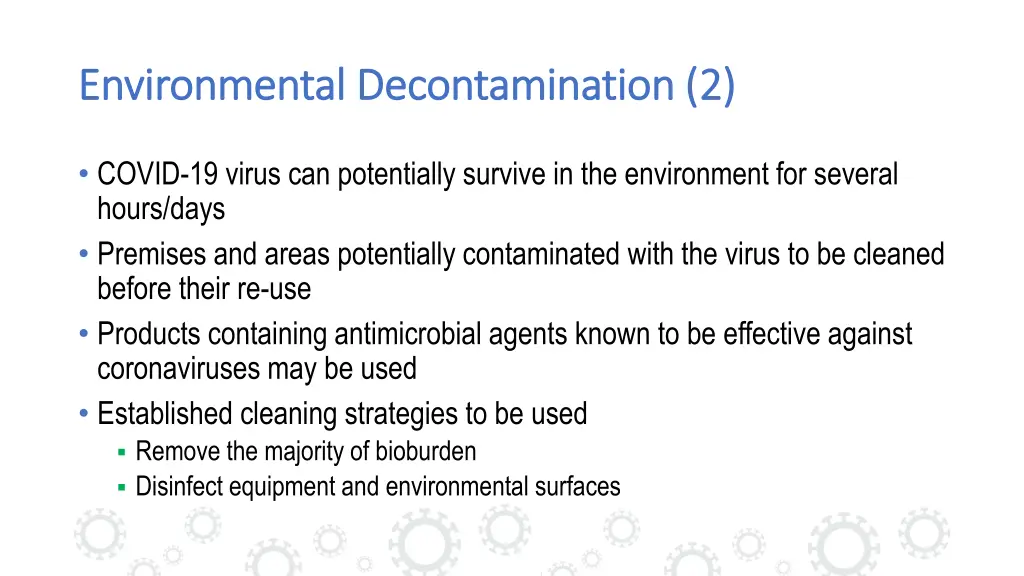 environmental decontamination 2 environmental