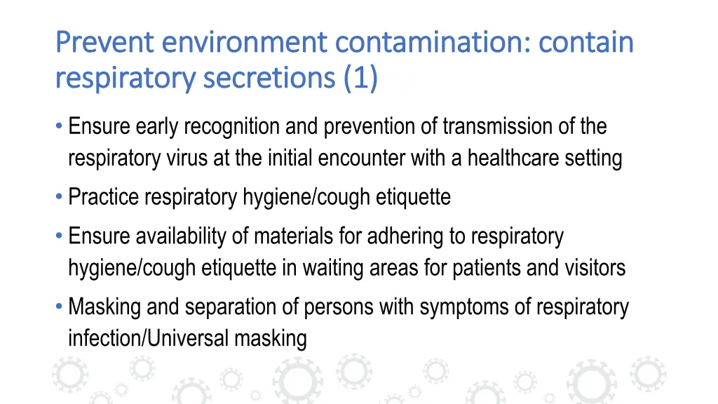 prevent environment contamination contain prevent