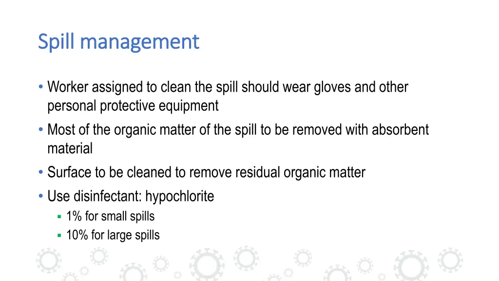 spill management spill management