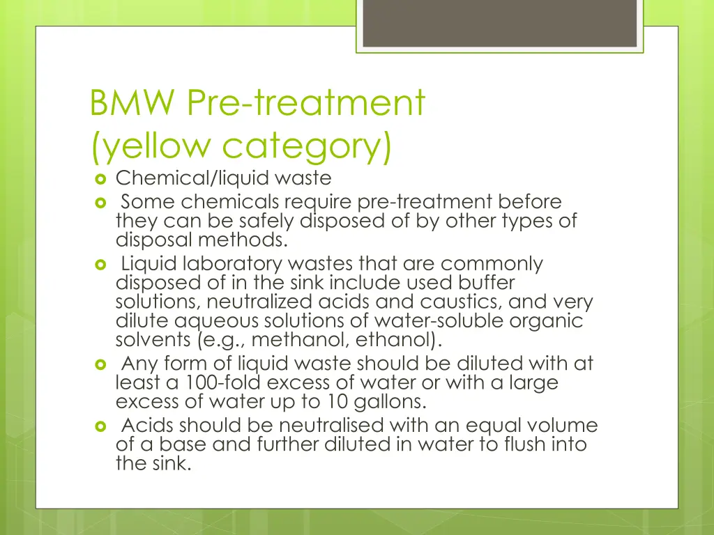 bmw pre treatment yellow category chemical liquid