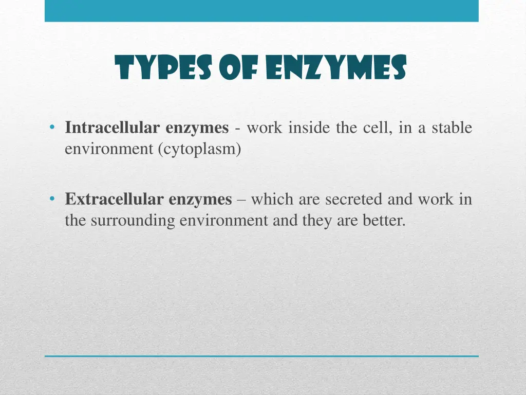 types of enzymes