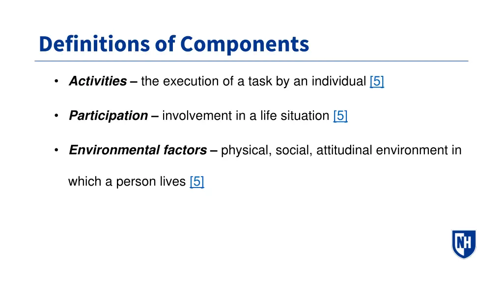 definitions of components 1