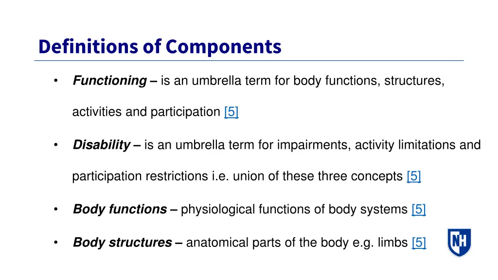 definitions of components