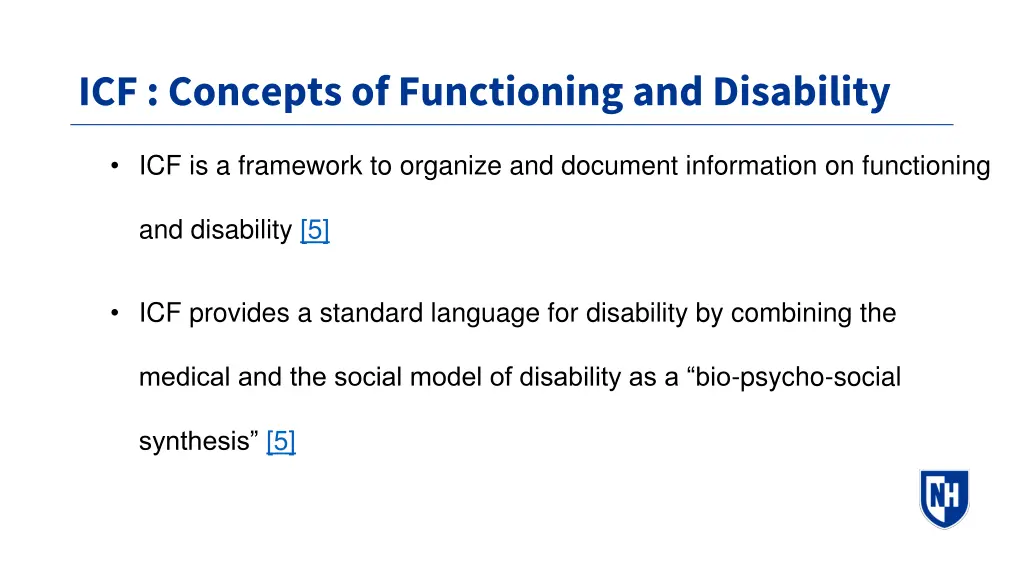 icf concepts of functioning and disability