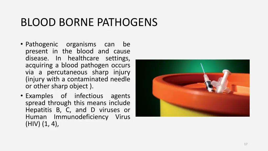 blood borne pathogens