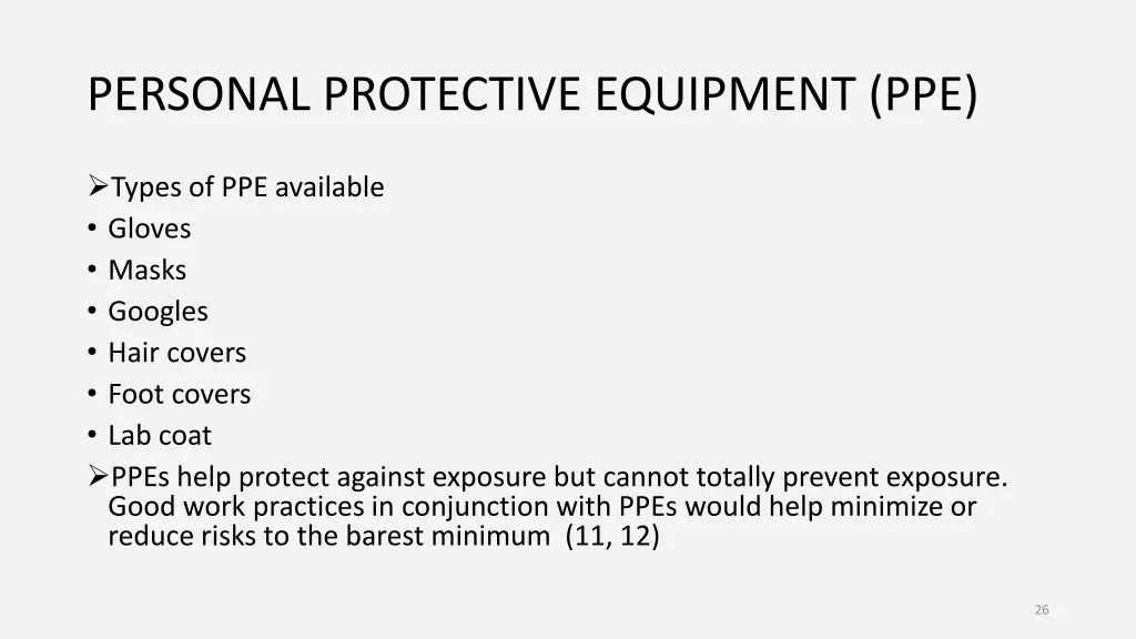 personal protective equipment ppe