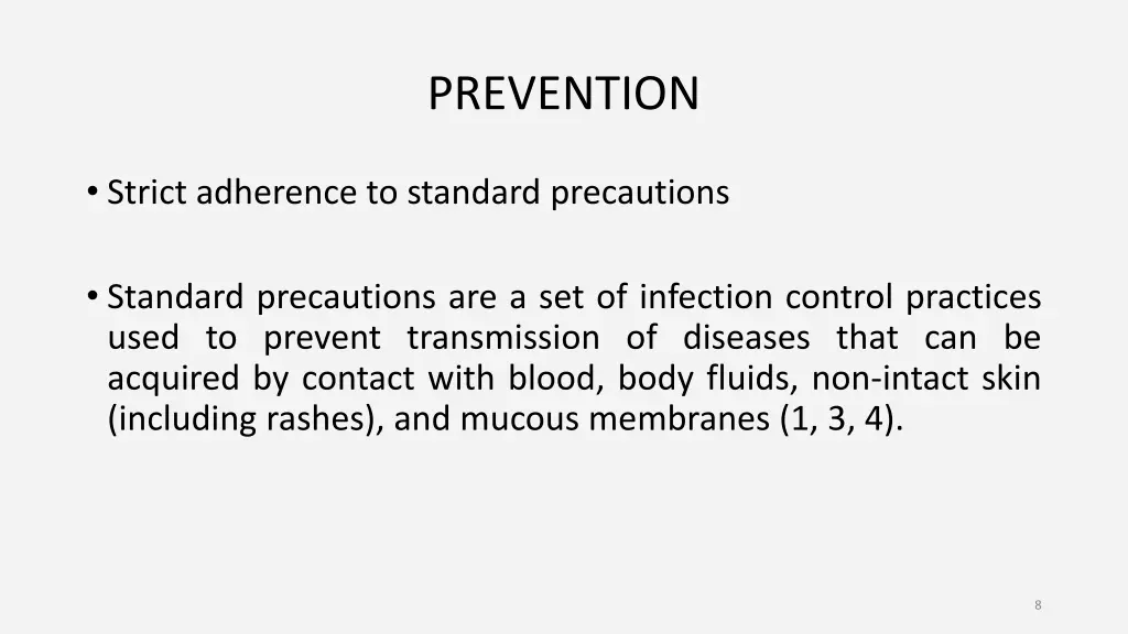 prevention