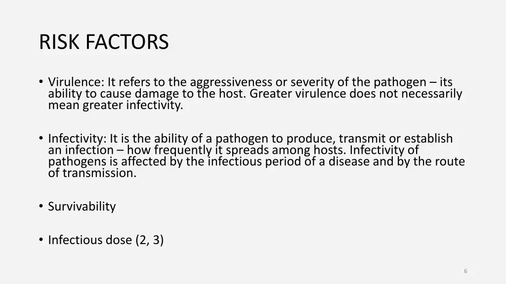 risk factors