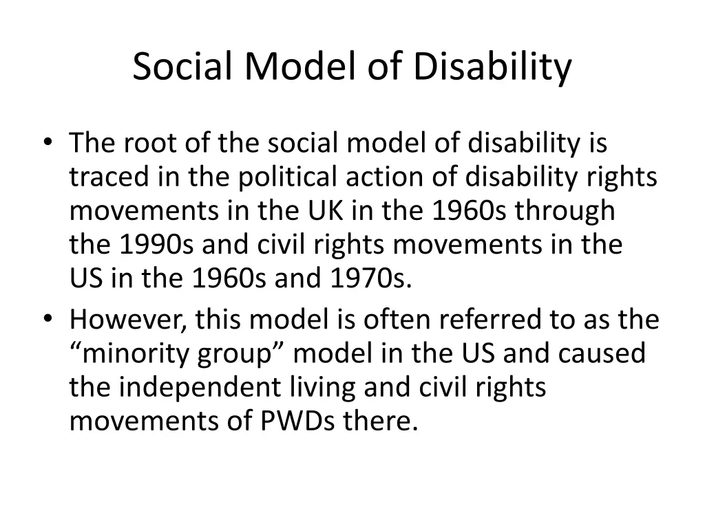 social model of disability