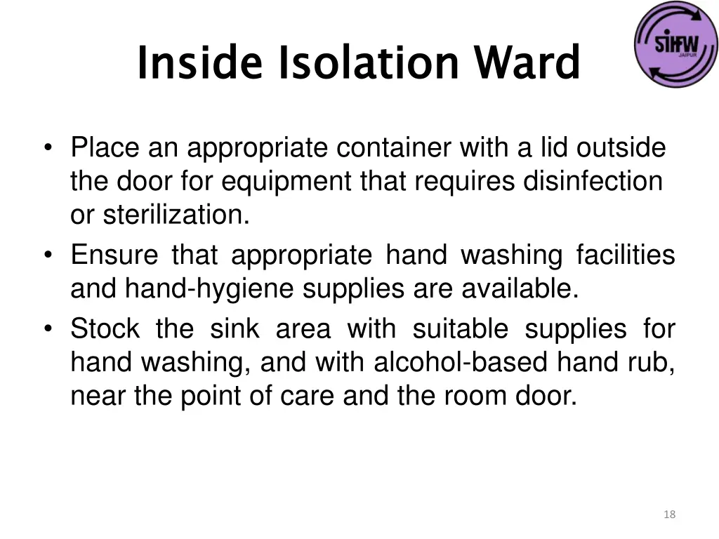 inside isolation ward 3