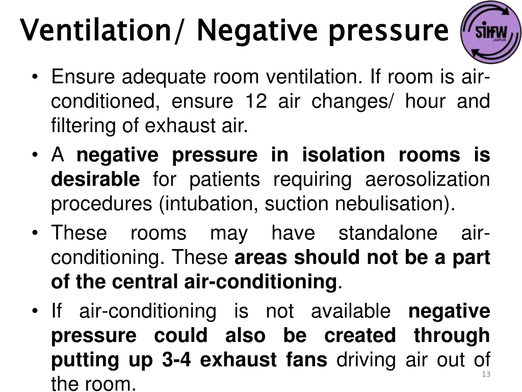 ventilation negative pressure