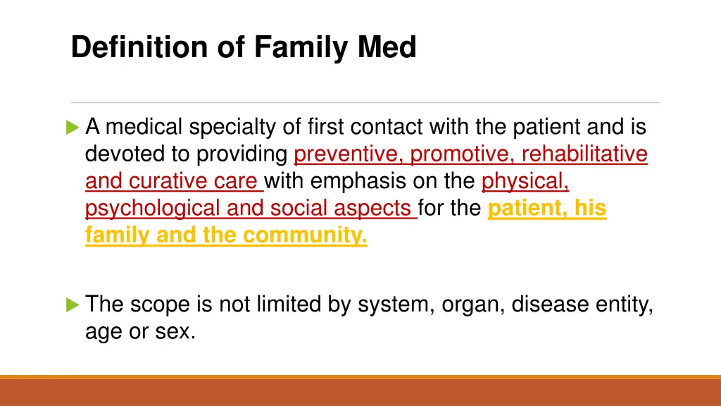 definition of family med