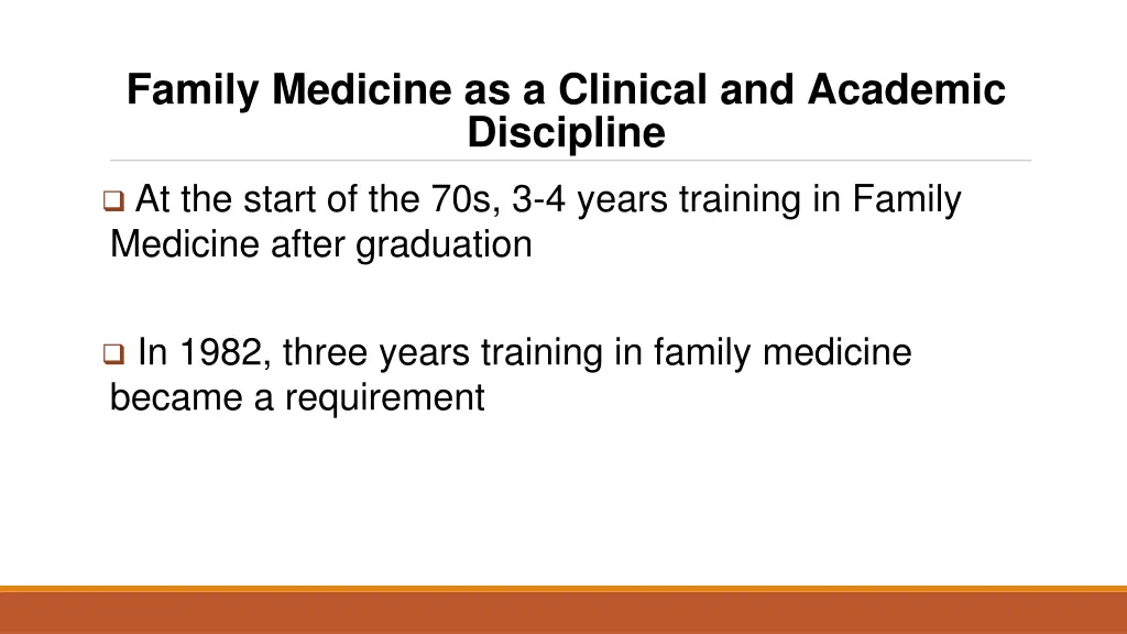 family medicine as a clinical and academic