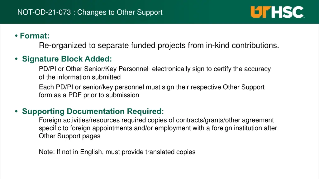 not od 21 073 changes to other support 1