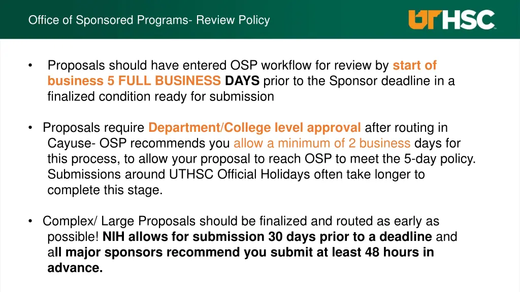 office of sponsored programs review policy 1