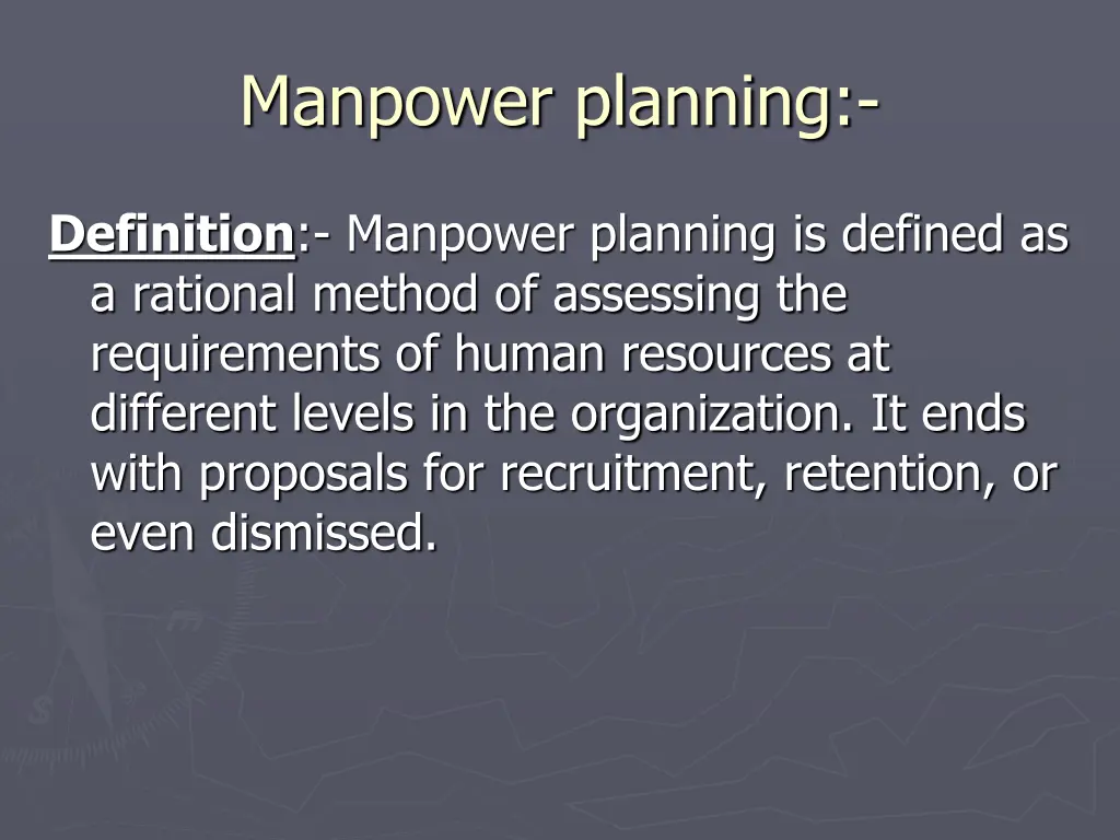 manpower planning