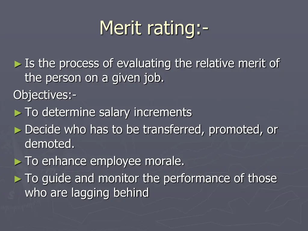 merit rating