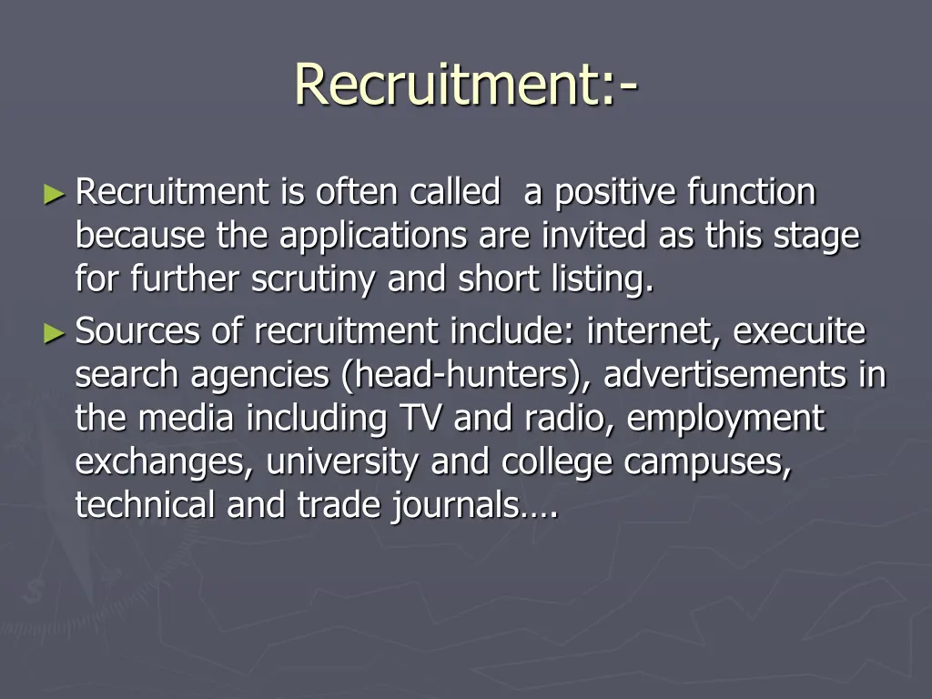 recruitment